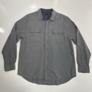 Woolrich Men’s Gray Heather Cotton Flannel Button Down Shirt Size L